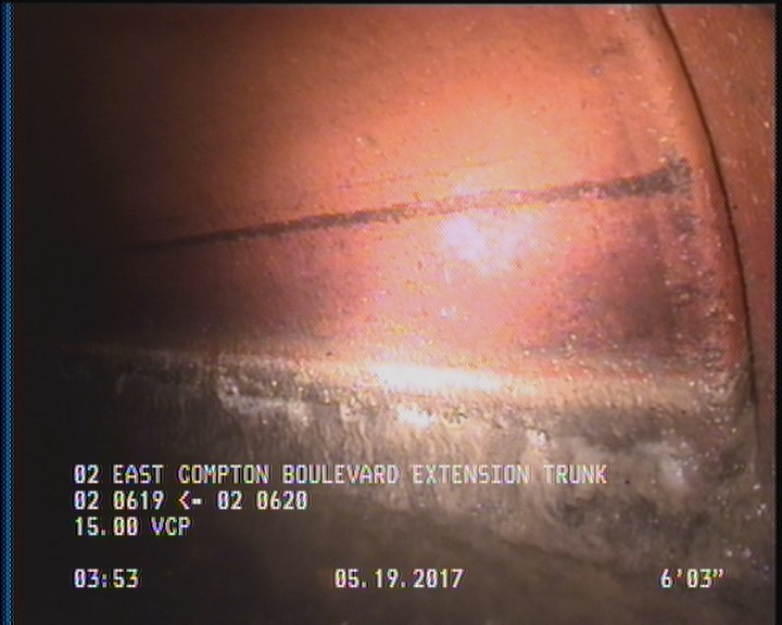 Deposits Attached Grease, 5 %of cross sectional area, from 04 to 08 o'clock, , within 8 inches of joint: YES, Start