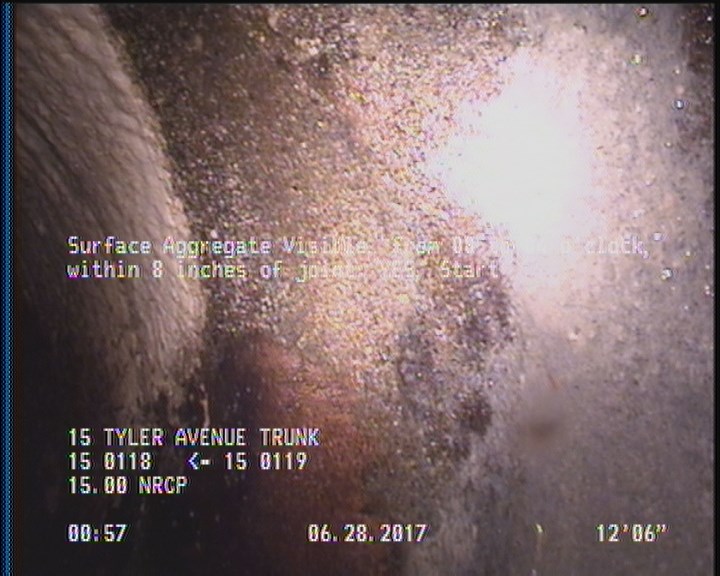 Surface Aggregate Visible, from 08 to 04 o'clock, within 8 inches of joint: YES, Start