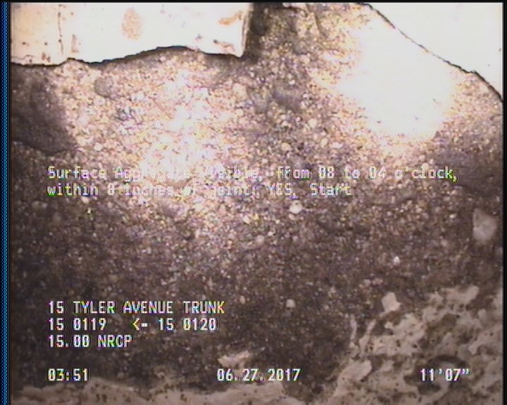 Surface Aggregate Visible, from 08 to 04 o'clock, within 8 inches of joint: YES, Start