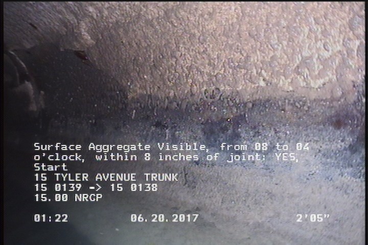 Surface Aggregate Visible, from 08 to 04 o'clock, within 8 inches of joint: YES, Start