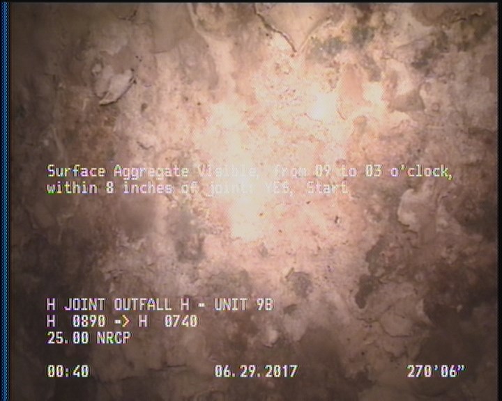 Surface Aggregate Visible, from 09 to 03 o'clock, within 8 inches of joint: YES, Start