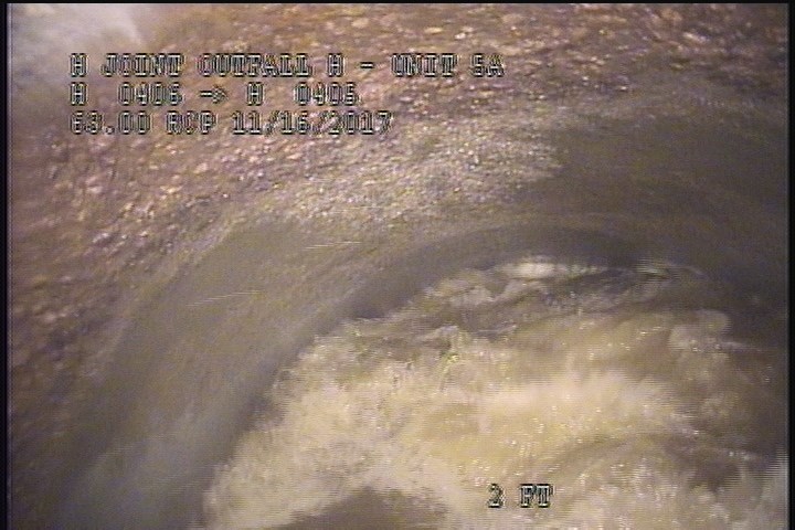 Survey Abandoned - VIEW OF THE DOWNLEG OF THE WEST BARREL OF THE SIPHON
