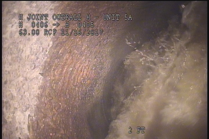 Survey Abandoned - VIEW OF THE EAST BARREL DOWNLEG OF THE SIPHON