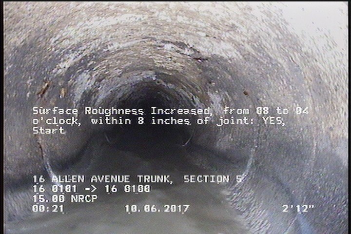 Surface Roughness Increased, from 08 to 04 o'clock, within 8 inches of joint: YES, Start