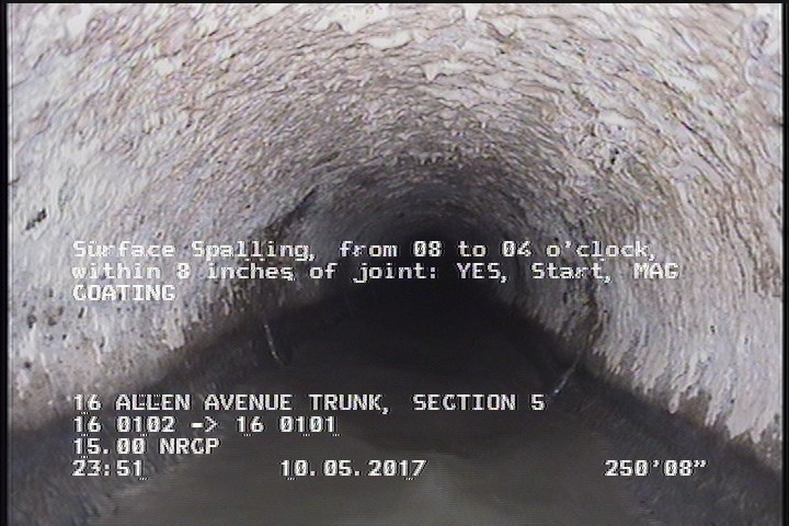 Surface Spalling, from 08 to 04 o'clock, within 8 inches of joint: YES, Start - MAG COATING