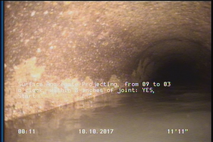 Surface Aggregate Projecting, from 09 to 03 o'clock, within 8 inches of joint: YES, Start