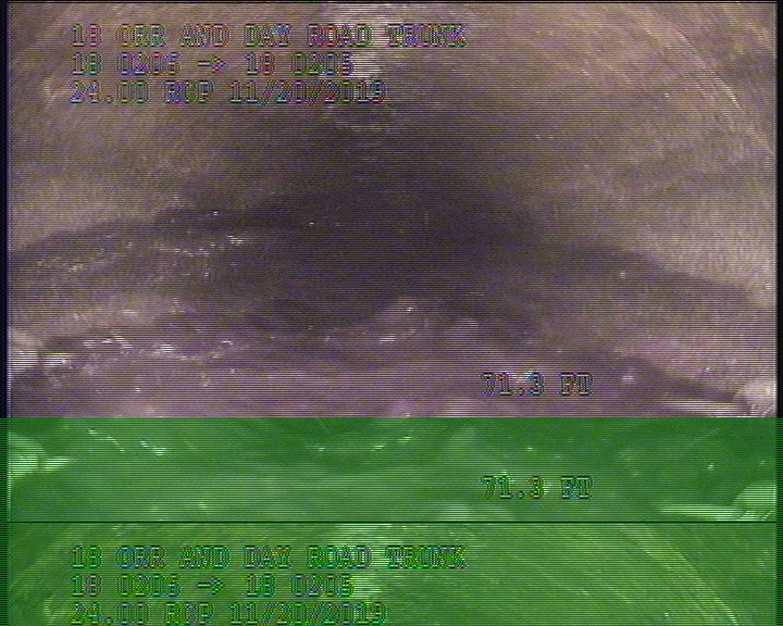 Deposits Settled Other, 10 %of cross sectional area, from 04 to 08 o'clock, , within 8 inches of joint: YES - DEBRIE UNDER FLOW