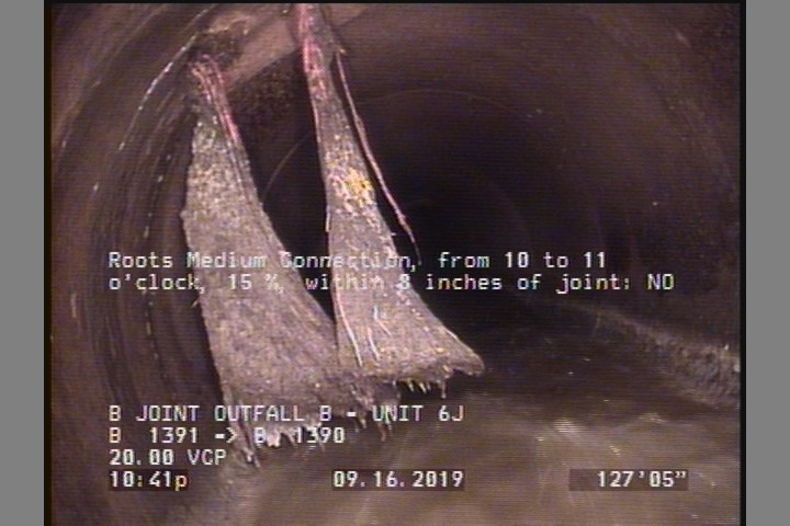 Roots Medium Connection, from 10 to 11 o'clock, 15 %, within 8 inches of joint: NO