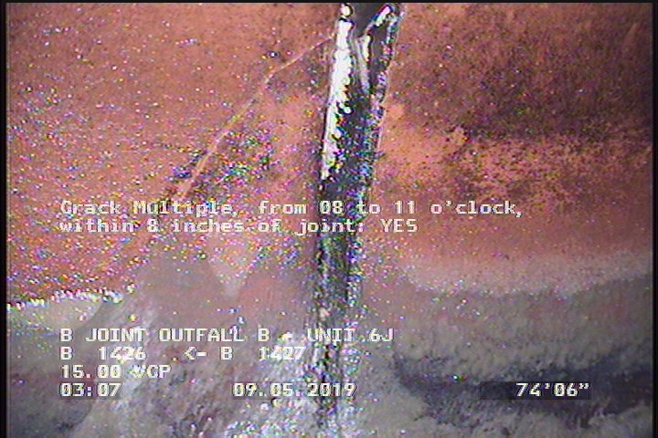 Crack Multiple, from 08 to 11 o'clock, within 8 inches of joint: YES