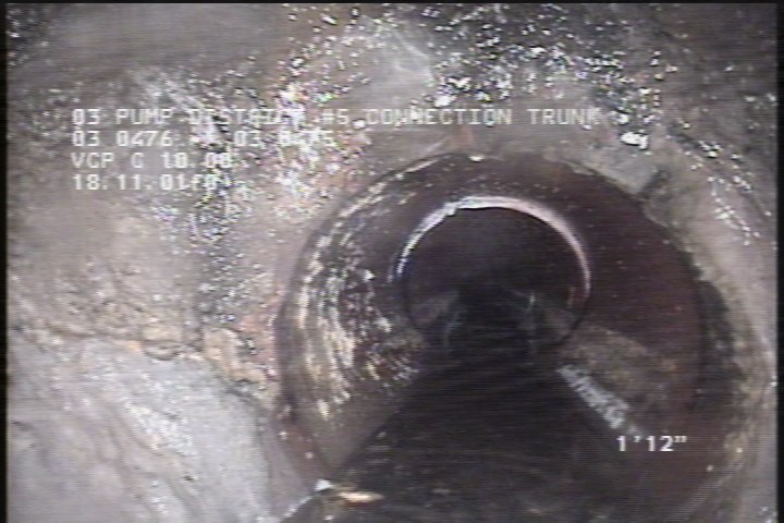 Upstream Manhole, Survey Begins - 12:23 PM