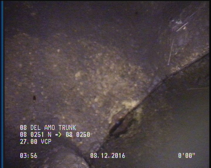 Survey Abandoned - VIEW OF DOWNLEG OF NORTH SIPHON.