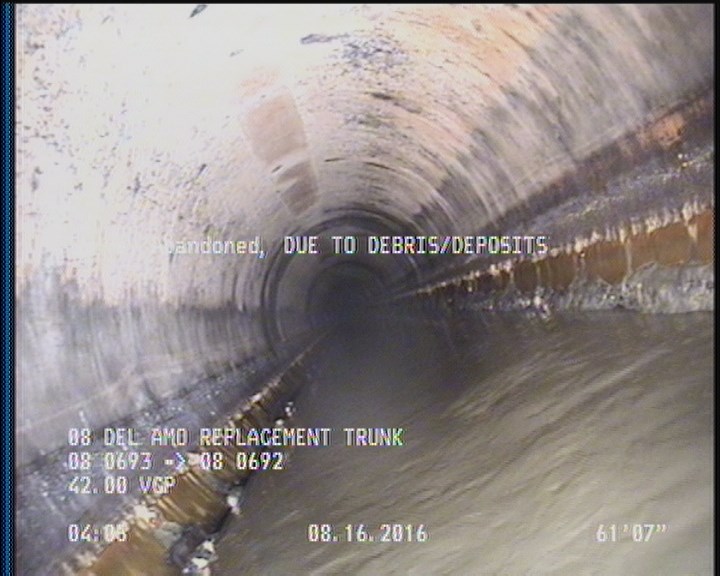 Survey Abandoned - DUE TO DEBRIS/DEPOSITS