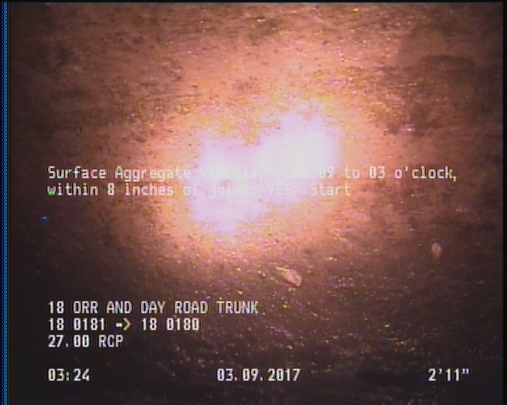 Surface Aggregate Visible, from 09 to 03 o'clock, within 8 inches of joint: YES, Start