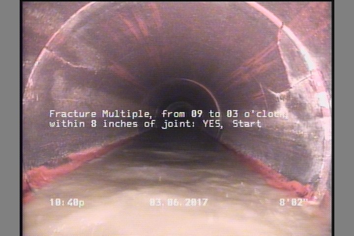 Fracture Multiple, from 09 to 03 o'clock, within 8 inches of joint: YES, Start