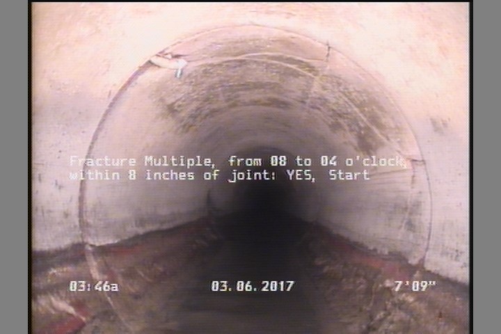 Fracture Multiple, from 08 to 04 o'clock, within 8 inches of joint: YES, Start