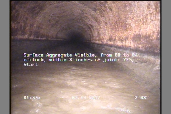Surface Aggregate Visible, from 08 to 04 o'clock, within 8 inches of joint: YES, Start