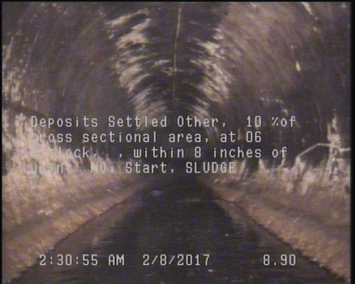 Deposits Settled Other, 10 %of cross sectional area, at 06 o'clock, , within 8 inches of joint: NO, Start - SLUDGE