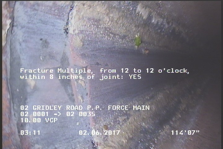 Fracture Multiple, from 12 to 12 o'clock, within 8 inches of joint: YES