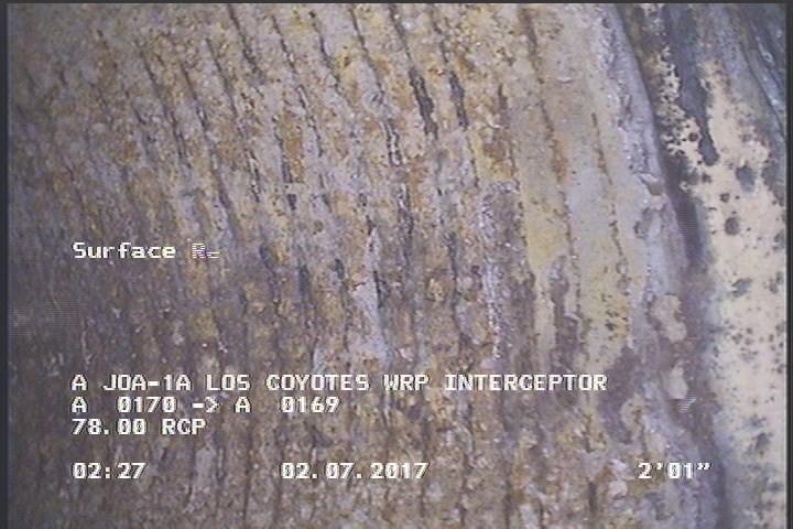 Surface Reinforcement Visible, from 09 to 03 o'clock, within 8 inches of joint: NO, Start