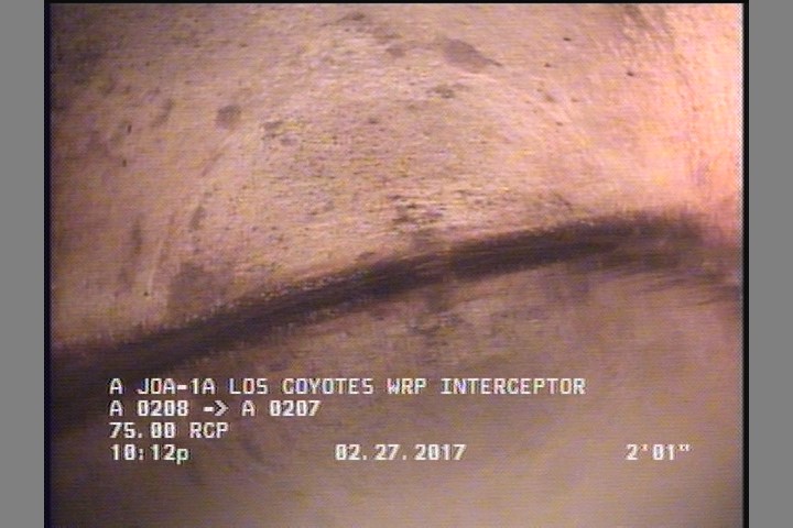 Survey Abandoned - VIEW OF THE U/S SIPHON FROM D/S MH