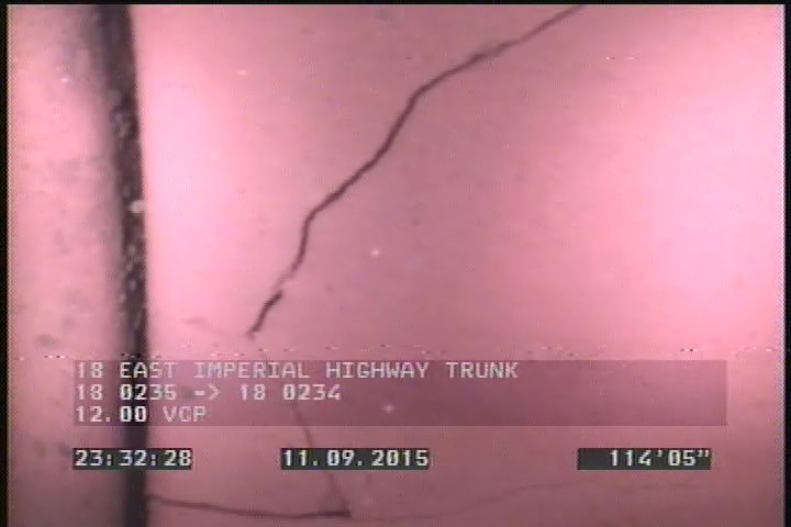 Crack Multiple, from 08 to 01 o'clock, within 8 inches of joint: YES