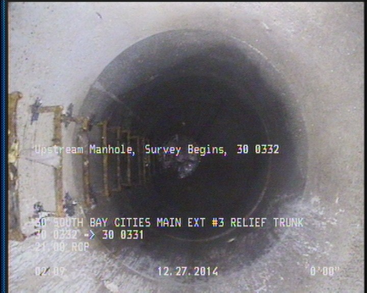 Upstream Manhole, Survey Begins - 30 0332