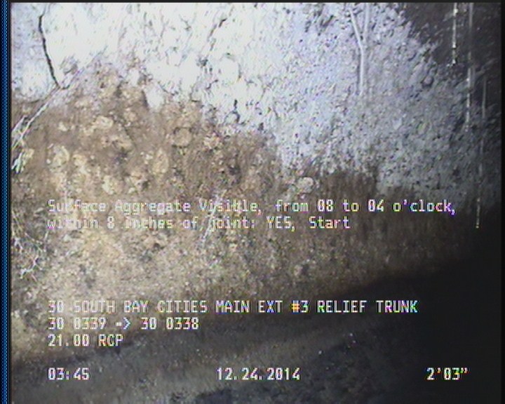 Surface Aggregate Visible, from 08 to 04 o'clock, within 8 inches of joint: YES, Start