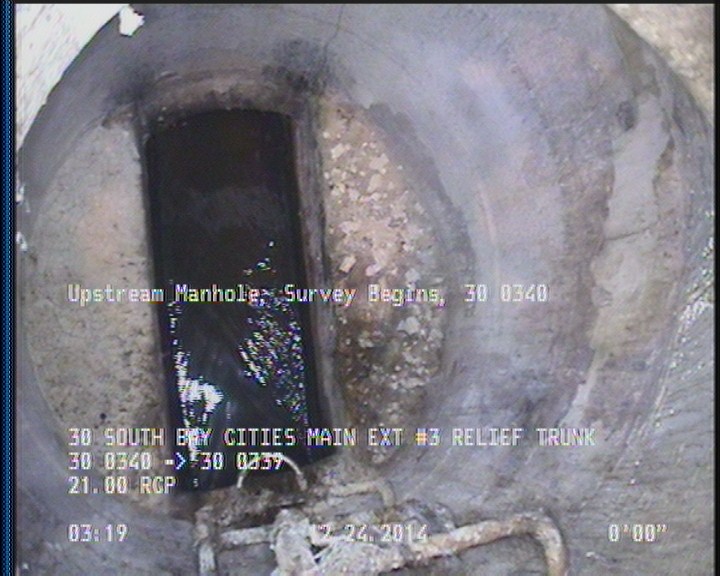 Upstream Manhole, Survey Begins - 30 0340
