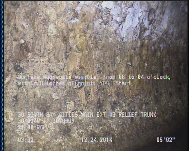 Surface Aggregate Visible, from 08 to 04 o'clock, within 8 inches of joint: YES, Start
