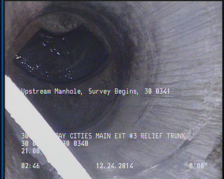 Upstream Manhole, Survey Begins - 30 0341