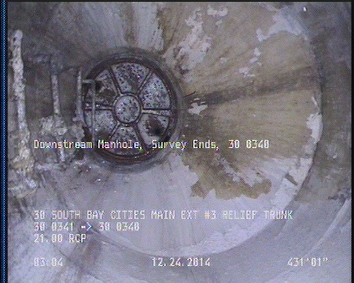 Downstream Manhole, Survey Ends - 30 0340