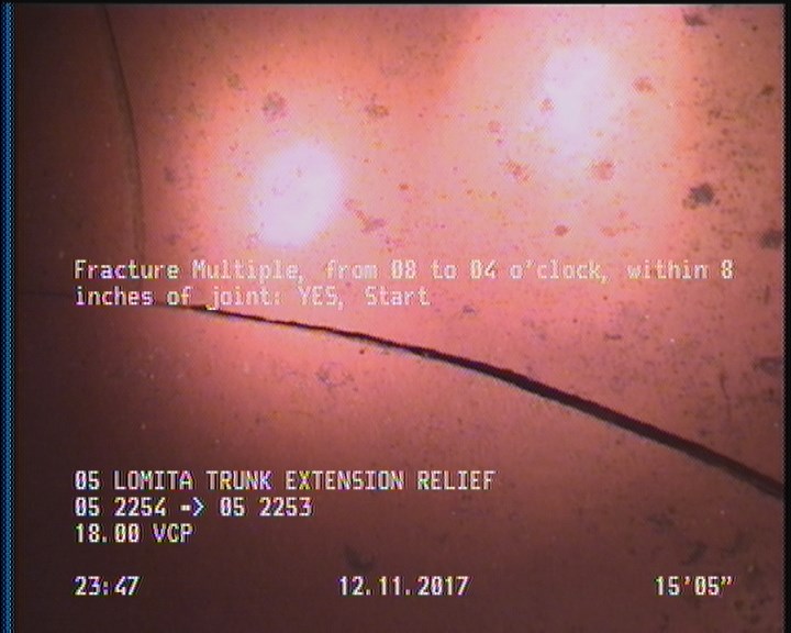 Fracture Multiple, from 08 to 04 o'clock, within 8 inches of joint: YES, Start