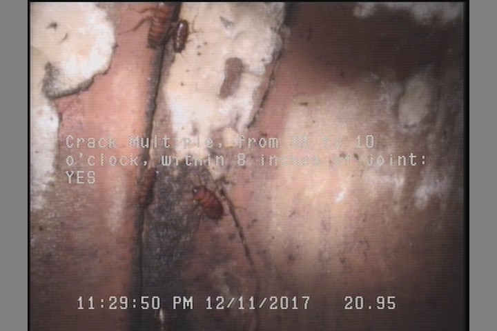 Crack Multiple, from 08 to 10 o'clock, within 8 inches of joint: YES