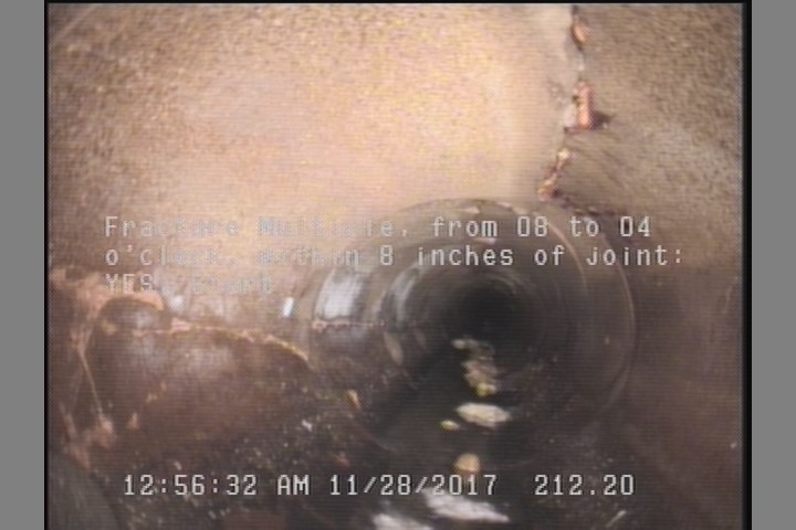 Fracture Multiple, from 08 to 04 o'clock, within 8 inches of joint: YES, Start