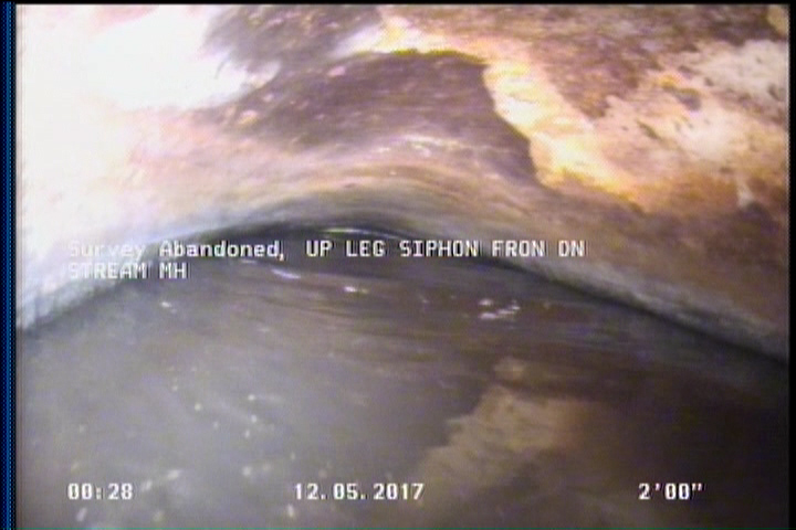Survey Abandoned - UP LEG SIPHON FRON DN STREAM MH