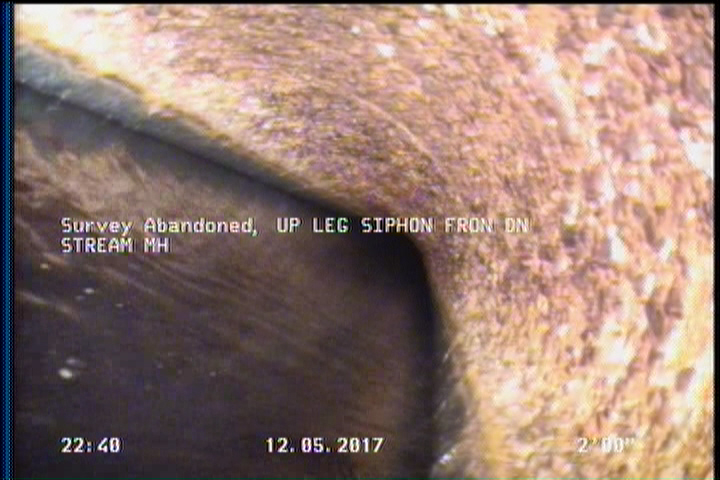 Survey Abandoned - UP LEG SIPHON FRON DN STREAM MH