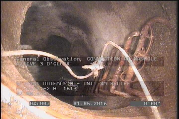 General Observation - CONNECTION AT MANHOLE ACTIVE 3 O'CLOCK