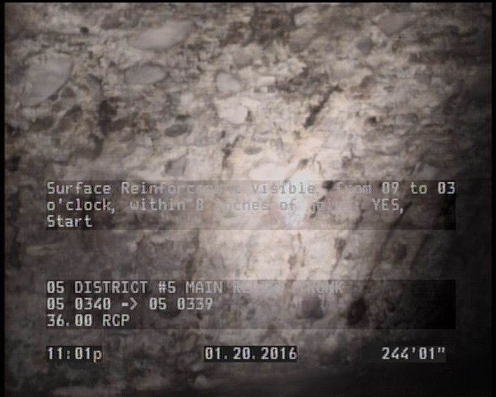 Surface Reinforcement Visible, from 09 to 03 o'clock, within 8 inches of joint: YES, Start