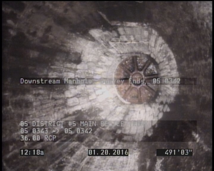 Downstream Manhole, Survey Ends - 05 0342