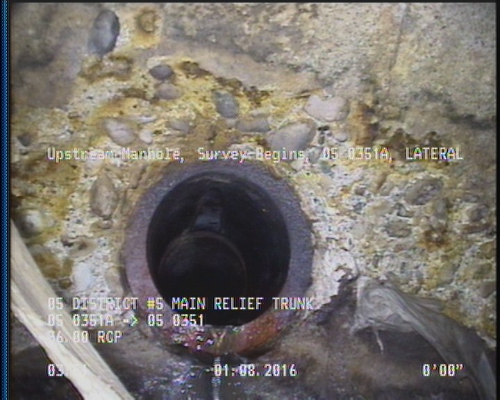 Upstream Manhole, Survey Begins - 05 0351A, LATERAL