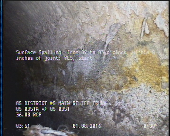 Surface Spalling, from 09 to 03 o'clock, within 8 inches of joint: YES, Start