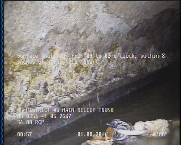 Surface Spalling, from 09 to 03 o'clock, within 8 inches of joint: YES, Start