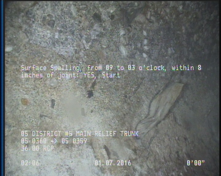 Surface Spalling, from 09 to 03 o'clock, within 8 inches of joint: YES, Start
