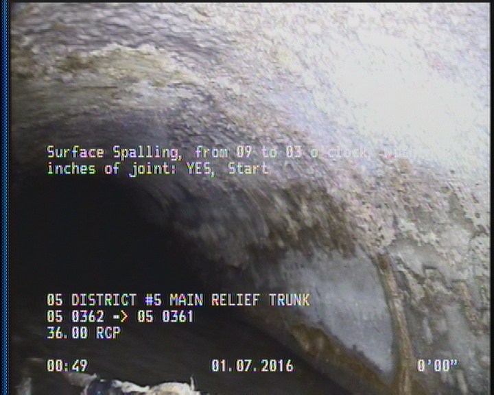 Surface Spalling, from 09 to 03 o'clock, within 8 inches of joint: YES, Start
