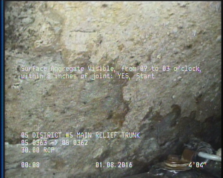 Surface Aggregate Visible, from 09 to 03 o'clock, within 8 inches of joint: YES, Start