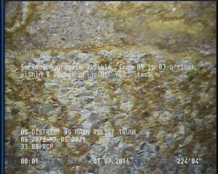 Surface Aggregate Visible, from 09 to 03 o'clock, within 8 inches of joint: YES, Start
