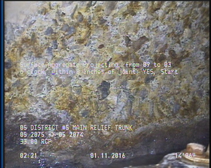 Surface Aggregate Projecting, from 09 to 03 o'clock, within 8 inches of joint: YES, Start