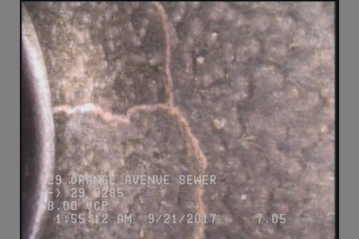 Crack Multiple, from 08 to 04 o'clock, within 8 inches of joint: YES