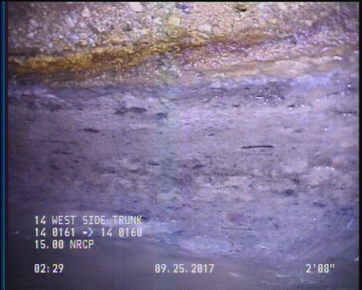 Deposits Attached Grease, 5 %of cross sectional area, from 03 to 09 o'clock, , within 8 inches of joint: YES, Start