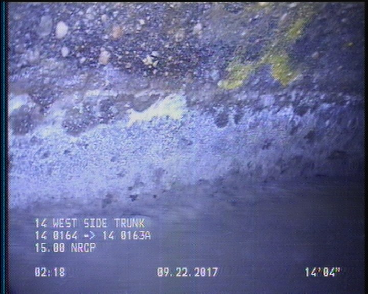 Deposits Attached Grease, 5 %of cross sectional area, from 03 to 09 o'clock, , within 8 inches of joint: YES, Start